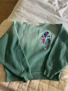 Isabel Marant Balloon Sleeve Style Sweatshirt Embroidered Logo Dip Dye Size 34